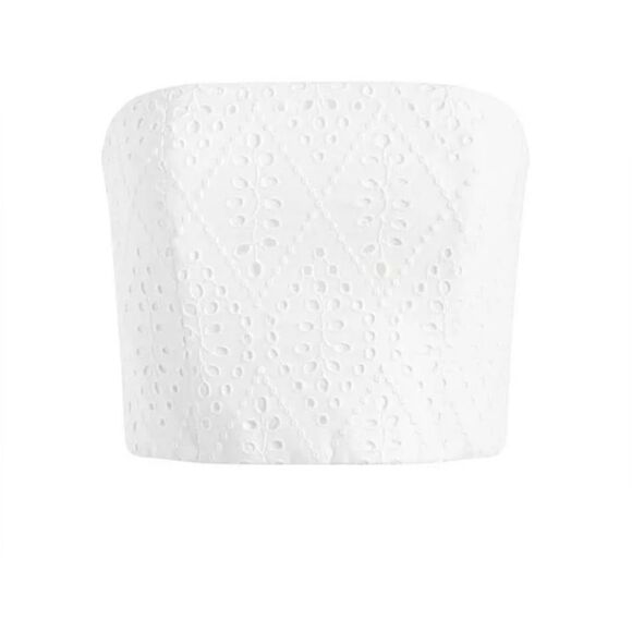 Alice + Olivia Ceresi Eyelet Bandeau Top NWT 8 $275 - Picture 4 of 7